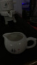 豪祥 紫砂懒人自动陶瓷茶壶冲茶器单个旋转石磨家用办公功夫茶具配件 白静泡茶壶+茶海（高款） 实拍图