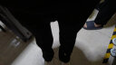 无畏前行（GQWWQX）欧美高街vibe裤子男铆钉设计感小众牛仔裤直筒微喇工装 黑色 M 晒单实拍图