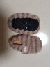 婧麒（JOYNCLEON）新生婴儿鞋袜冬季软底0-6-12个月学步春秋款加绒男女宝宝棉鞋 卡其色 S码 晒单实拍图