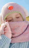 KocotreeKK树宝宝新年红色帽子秋冬儿童针织帽护耳原纱A类男女童过年拜年 兔兔奶糖（帽子+围巾） M码50-54CM，建议6个月-6岁 实拍图