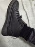 卡帝乐鳄鱼（CARTELO）鞋子男鞋冬季加绒高帮休闲鞋男英伦皮鞋男士板鞋靴 黑色加绒 43 实拍图