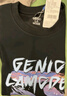 GENIOLAMODE卫衣男士秋冬季圆领时尚简约字母涂鸦百搭印花青年衣服 黑色 2XL 实拍图