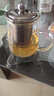 康韵 耐高温玻璃茶壶加厚可加热玻璃茶壶带不锈钢过滤网冷水壶家用大号泡茶壶 450ml合意壶（2直把杯） 实拍图