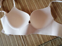 俏曼芬（Qiaomanfen）聚拢内衣女小胸无痕显大上托一片式收副乳防下垂文胸平胸专用胸罩 粉色（单件） 80C 36(薄款厚约0.5CM) 实拍图
