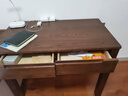 源氏木语全实木小书桌现代简约橡木学习桌北欧风小户型办公桌子书房电脑桌 【9】胡桃色橡木两抽书桌1.0米 组装 实拍图