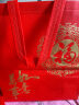 亮巧福字礼品袋新年无纺布手提袋红色环保袋送礼回礼袋烟茶酒袋 红色福中号(5个) 实拍图