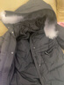 太平鸟零重力毛领中长款羽绒服女冬新款连帽保暖服白鸭绒 黑色 S 实拍图