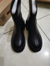 大东时装靴女鞋2025冬季新款时尚休闲后拉链粗跟高跟圆头D0145 黑色 38 实拍图