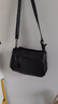 苡夏包包女包软皮中年妈妈包2023新款单肩包女韩版时尚斜挎包休闲百搭 黑色 实拍图