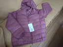 鸭鸭（YAYA）佟丽娅同款轻薄羽绒服女新款秋冬季休闲短款连帽保暖轻便韩版外套 浅紫色 3XL 实拍图