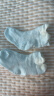 童泰（TONGTAI）婴儿袜子提花网眼中筒儿童宽口袜3双装TQD24131-DS灰绿0-6月 实拍图