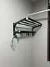 卡贝（cobbe）卫生间置物架浴室毛巾架免打孔浴巾架太空铝挂件枪灰壁挂式毛巾杆 实拍图