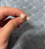蔓笙玫瑰花树脂耳钉女透明养耳洞不易过敏花朵耳针小巧精致防闭塞耳饰 一对【精美礼盒】 实拍图