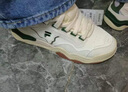 斐乐（FILA）FUSION斐乐潮牌踢板鞋KICK女鞋潮流百搭滑板鞋运动鞋休闲鞋 初雪白/暗绿-PC 38 实拍图