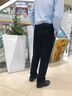 罗蒙旗舰店桑蚕丝弹力休闲裤男士春秋冬加绒加厚商务直筒免烫西装裤子 春秋款-藏青色 32 码(2尺5) 实拍图