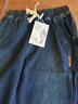鲁宾克牛仔裤男秋冬季美式潮牌显高显瘦加绒裤子男宽松直筒阔腿休闲长裤 复古蓝(春秋款) XL (推荐体重135-145斤) 实拍图