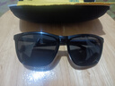 帕杰斯复古偏光太阳镜男女同款驾驶镜防晒方框墨镜变色太阳眼镜 黑色款 实拍图