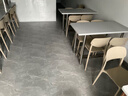 树浩家用加厚塑料餐椅餐桌休闲吃饭椅子网红现代简约餐厅商用凳子靠背 【加固款】奶咖色 实拍图