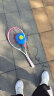 匹克网球拍男女初学者专业碳素复合单只网球带绳回弹训练器套装 粉白 晒单实拍图