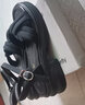 红蜻蜓百搭高档休闲凉鞋女夏季不累脚舒适增高厚底女鞋WLK24253 黑色 39 实拍图