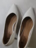 百丽尖头高跟鞋女商场同款气质ol风单鞋通勤皮鞋3DY16CQ2预售 米白色 36 晒单实拍图