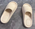 朴西胶囊凉拖鞋轻便舒适浴室不易滑情侣家居室内凉拖鞋男女一字拖 翻糖粉 35-36 实拍图