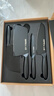 张小泉大师印·曲直不锈钢抗菌套刀六件套 菜刀 切片刀刀具全套(玄青) D300011 实拍图