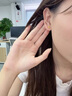中国黄金四叶草黄金耳钉女足金耳环生日礼物送女友生日老婆实用高级 足金镂空五角星耳钉 实拍图