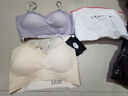 氧心（YANGXIN）两件装内衣女夏季无痕聚拢文胸无钢圈背心吊带运动女士胸罩美背 香槟+浅紫【吊带款】 XL 实拍图