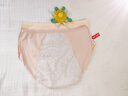 猫人（MiiOW）纯棉女士内裤100%全棉加厚底裆生理期月经防漏抑菌生理裤大码 花灰+豆沙 【抑菌防侧漏】 L 【适合100-120斤】 实拍图