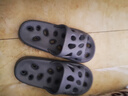 洁丽雅浴室拖鞋男夏季室内家居洗澡卫生间漏水静音防滑防臭凉拖男士家用 灰色 40-41 【标准码】 实拍图