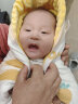 贝娜茜宝宝挡风百搭婴儿防护面罩0-6个月3盆帽都可佩戴防护罩面罩防飞沫 蓝色 参考宝宝头围可调节 实拍图