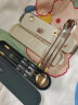 麦元素（Maiyuansu）316L筷子勺子套装一人食餐具外带便携三件套学生餐具收纳盒 米色 实拍图