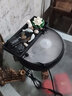 流水趣 流水摆件客厅办公新中式禅意鱼缸陶瓷假山喷泉工艺摆件家居装饰 大号+雾化器+紫竹屏风 实木底座 实拍图