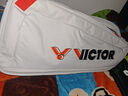 威克多（VICTOR）胜利羽毛球包背提两用大容量矩形包6支装球拍包运动双肩包BR6219 BR5223-AH亮白/浅灰 实拍图