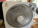 华生台式转页扇电风扇家用鸿运扇静音循环学生桌面小风扇宿舍电扇 白灰色12寸 定时款 双电机 实拍图