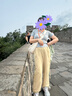 酷咖ins风女神节斜挎包女夏森系休闲单肩包尼龙防水大学生上课帆布包 米白色+小包 实拍图