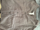 MUJI女式 法兰绒 立领衬衫 格子内搭 衬衣 纯棉全棉 女士秋款BCB19C1A 棕色 M (160/84A) 实拍图