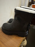 他她（TATA）明星同款软糖靴厚底弹力靴加绒瘦瘦靴女短靴冬CFK01DZ4 黑色 38 实拍图