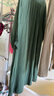 无印良品（MUJI）女式 木棉混双层纱织长袖连衣裙长裙裙子衬衫裙 BC2IOC4S 烟熏绿色 L 165/88A 实拍图
