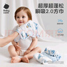 babycare婴儿洗脸毛巾新生儿用品纱布小方巾柔软宝宝纯竹棉口水巾 哆咔山茶粉-5条装【加厚六层】 实拍图