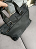 宝加西休闲公文包商务男电脑包手提包单肩斜挎包防水牛津包大容量文件袋 黑色升级款4隔袋 横款 实拍图