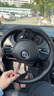 富屯全包手缝方向盘套大众专车专用碳纤维翻毛皮牛皮专车定制汽车把套 真牛皮款侧孔黑皮黑线 大众朗逸宝来帕萨特凌度速腾迈腾 实拍图