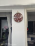 康巴丝（Compas）挂钟客厅钟表 简约时钟 卧室石英钟表挂墙 C3269-鹿头 镀金红木色 实拍图