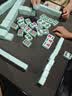 如喜【20万次不卡牌180天换新】麻将机全自动餐桌家两用一体低音电动 15包安装【低音4.0一键降噪】高级灰绒-乌木纹 麻将牌型号大小，请联系客服 实拍图