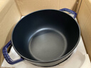 大松（TOSOT）格力铸铁珐琅锅无涂层炖锅双耳汤锅砂锅微压明火电磁炉永不变色 黛蓝24cm3.8L 实拍图