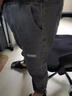 浩术牛仔裤男秋冬加绒加厚款宽松工装大码百搭潮流九分休闲长裤子男 D903灰色+黑色【两条装】 L【110-125斤】 实拍图