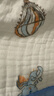 棉加加（Cotton++）纱布浴巾6层婴儿纯棉宝宝全棉100%新生儿童3-6-12岁洗澡包被裹巾 龙宝蓝【a类6层一体超柔110*110 cm拉伸尺寸 实拍图