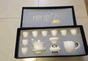 金镶玉 功夫茶具套装 白瓷陶瓷茶壶茶杯公道杯羊脂玉瓷套组 白瓷映雪茶具 实拍图