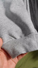 真维斯（Jeanswest）卫衣女春秋季新款外套女开衫连帽情侣男女装上衣服小个子休闲宽松 加绒 麻灰 纯色 XL 实拍图